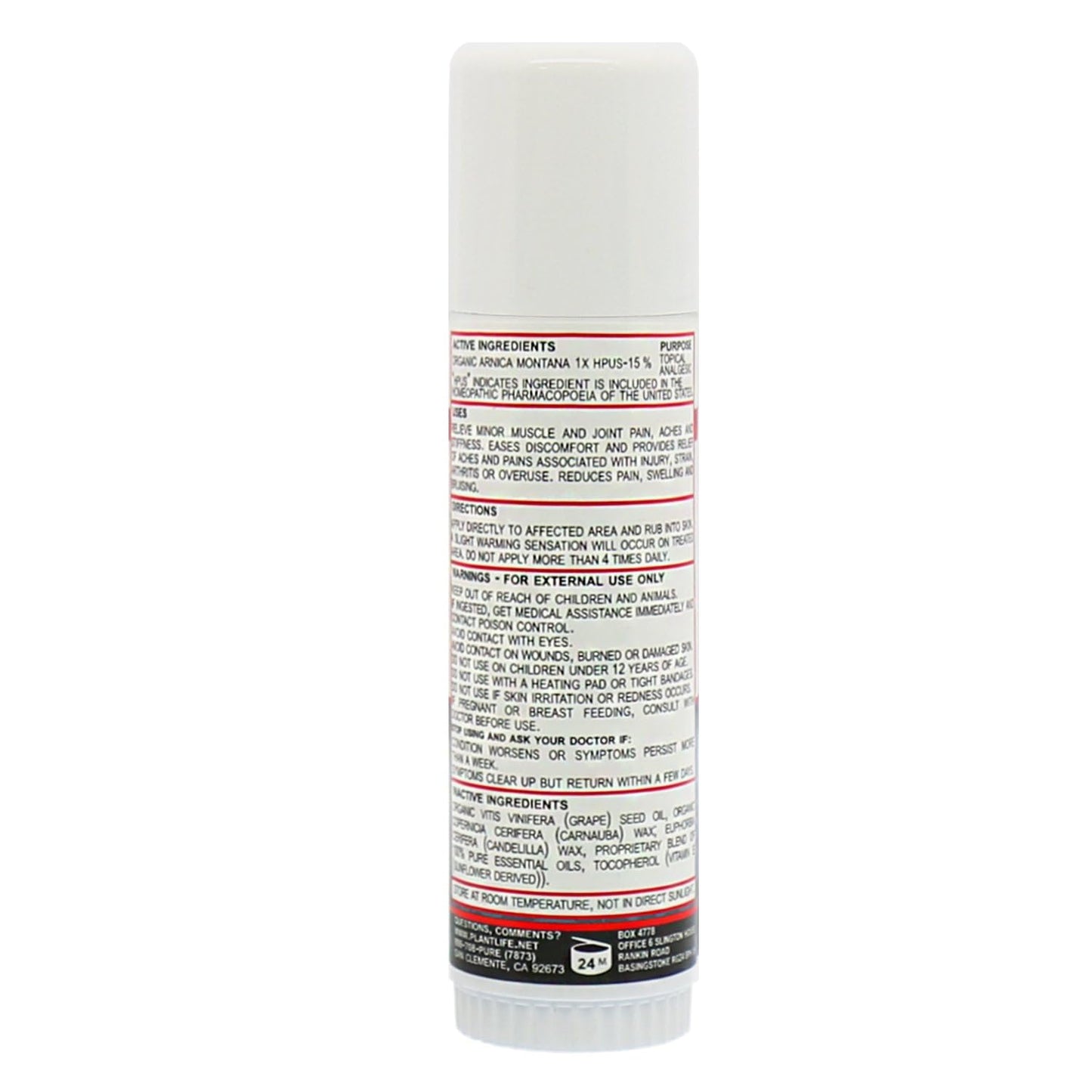 Plantlife Arnica Relieve Balm - Made with Arnica and 100% Pure Essential Oils - Relieve Products are a Homeopathic Solution for Everyday Use - Works Quickly and Effectively - Made in California PlantlifeBuy Supplements Australia
