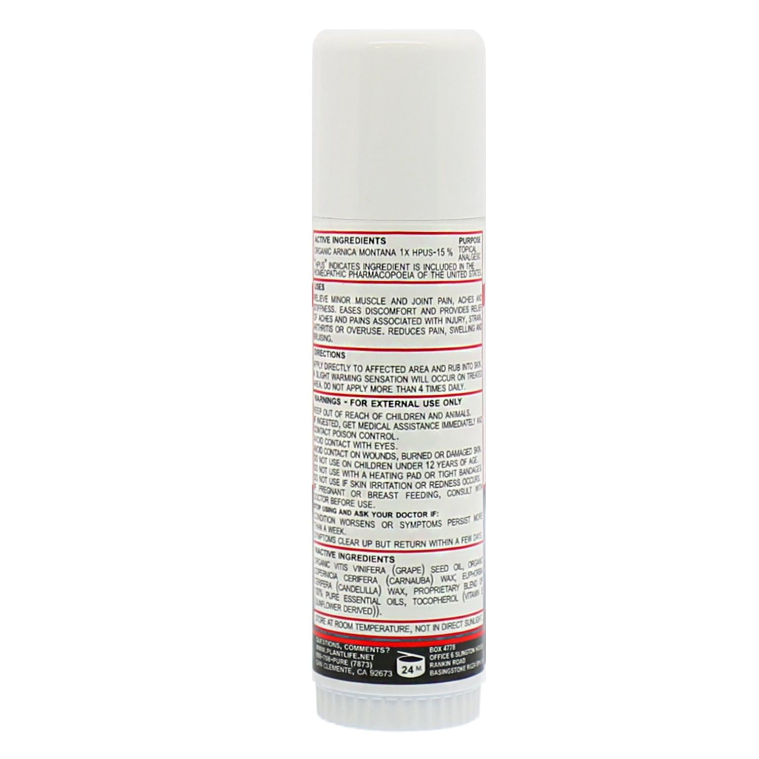 Plantlife Arnica Relieve Balm - Made with Arnica and 100% Pure Essential Oils - Relieve Products are a Homeopathic Solution for Everyday Use - Works Quickly and Effectively - Made in California PlantlifeBuy Supplements Australia