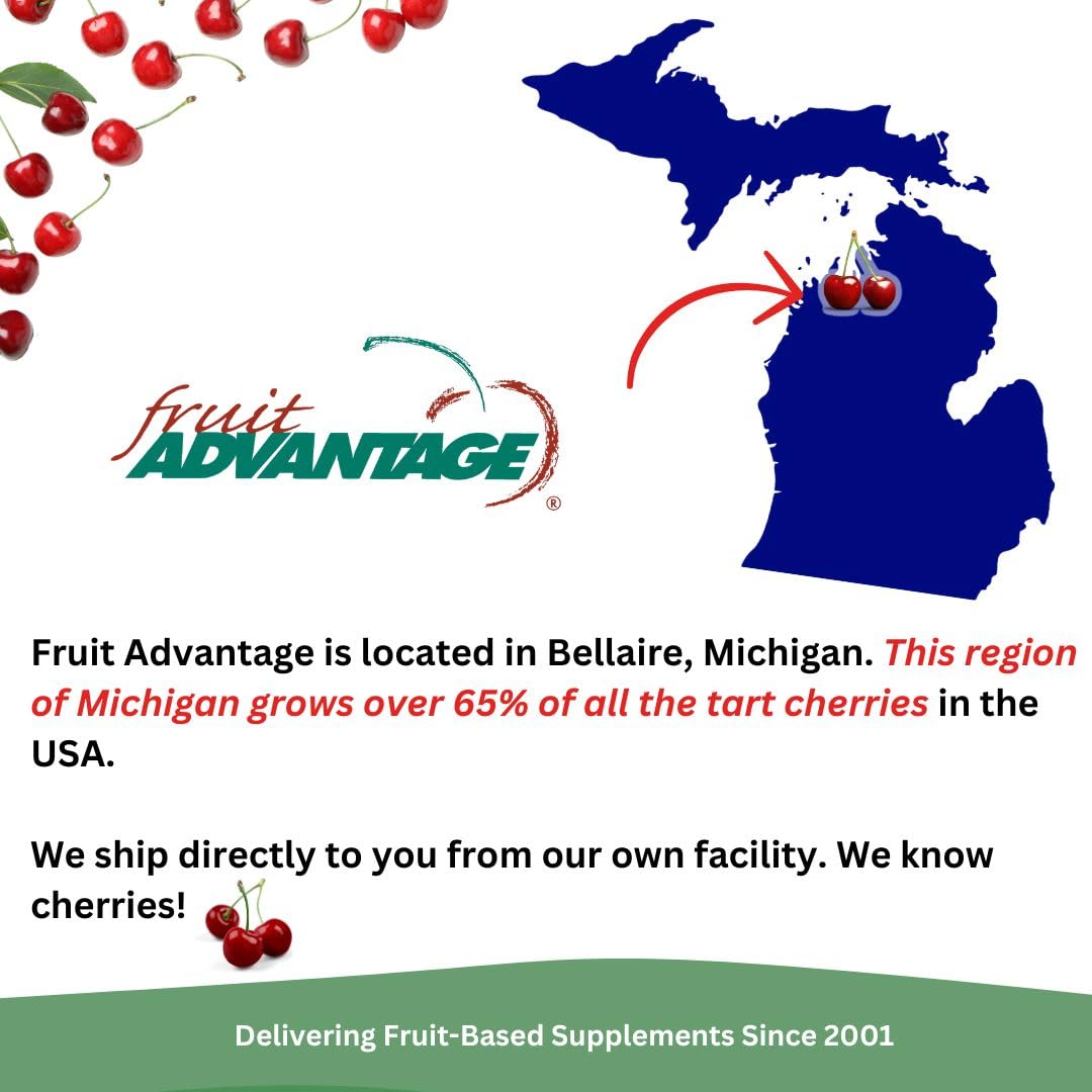 Fruit Advantage Montmorency Tart Cherry Capsules Joint Formula 1200 mg per Serving - 60 Vegetarian Capsules Fruit AdvantageBuy Supplements Australia