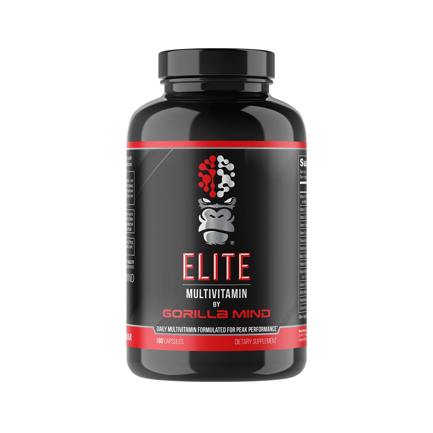 Gorilla Mind Elite Multi-Vitamin (180 Capsules) – Daily Multivitamin Formulated for Peak Performance | 27 Nutrients to Backfill Micronutrient Shortcomings Gorilla Mind buy supplements Au