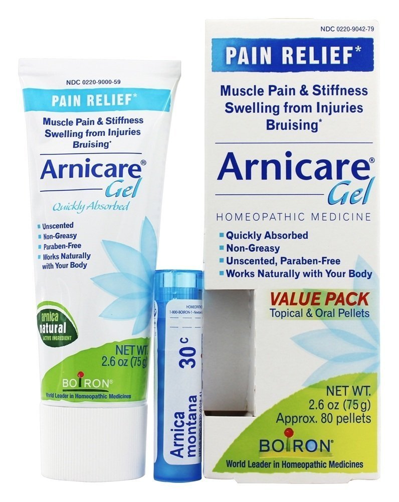 Boiron Arnicare Gel 2.6 oz with Arnica Montana Pellets 80 ct Bluetube BoironBuy Supplements Australia