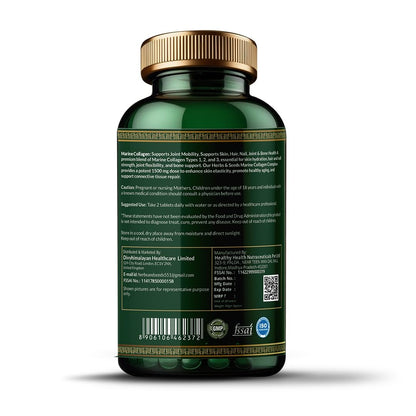 Herbs & Seeds Marine Collagen Pills for Women & Men, 120 Capsules | Type I, II, III, V, X - Hydrolyzed Collagen Peptides with Biotin, Hyaluronic Acid & Vitamin C,E Skin, Hair, Nail & Joint Support HERBS & SEEDS buy supplements Au