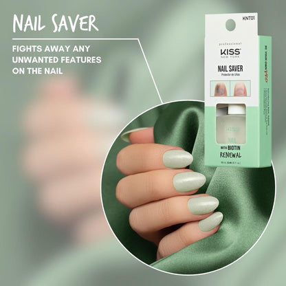 Kiss New York Nail Strengthening Treatment, Infused with Biotin, Propolis, Tea Tree Oil, Fingernail and Toenail, Eliminate Discoloration, Made in Korea
