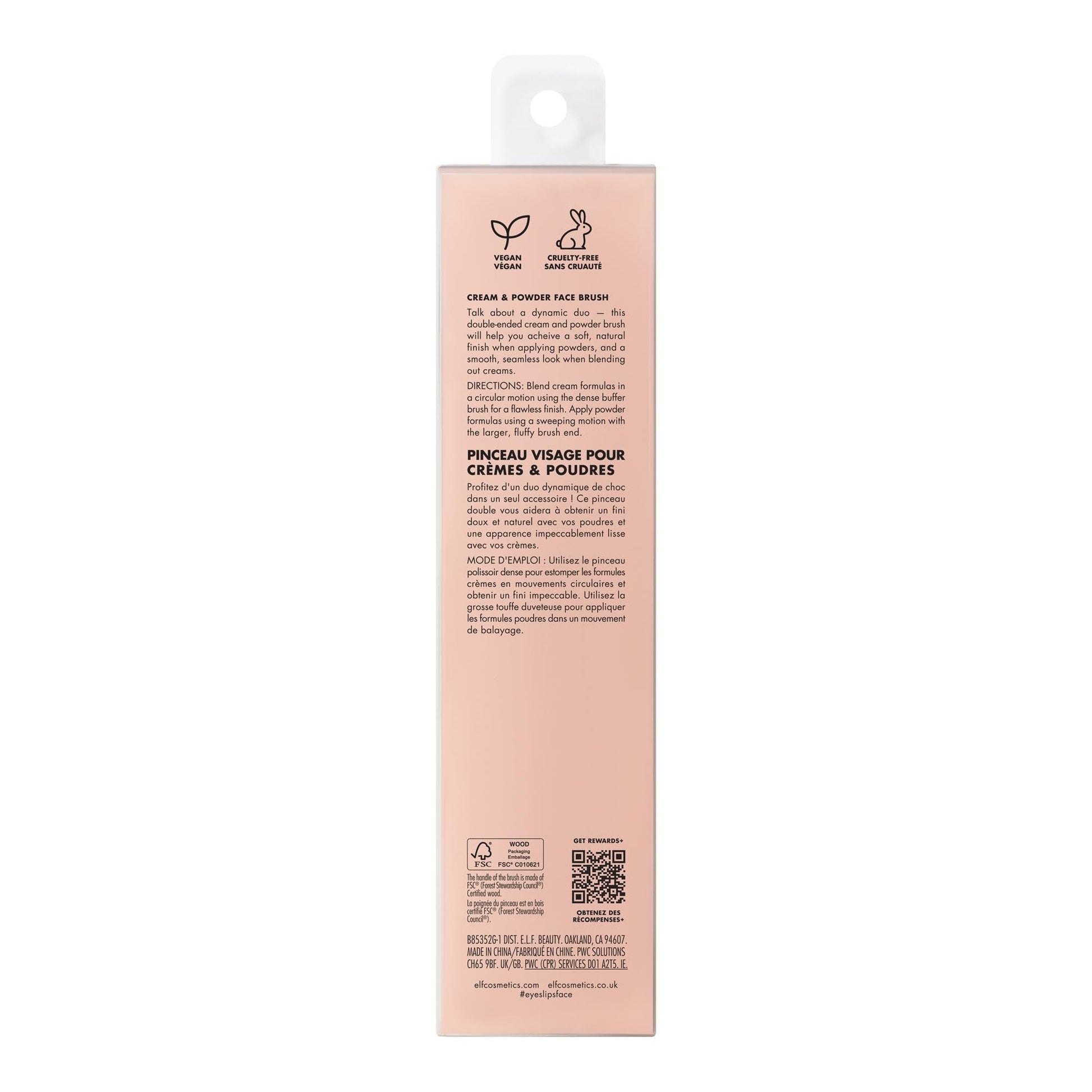e.l.f. Dual-Ended Cream + Powder Brush, Two-in-One Makeup Brush For Creating A Gorgeous, Airbrushed-looking Complexion, Vegan & Cruelty-free e.l.f.Buy Supplements Australia