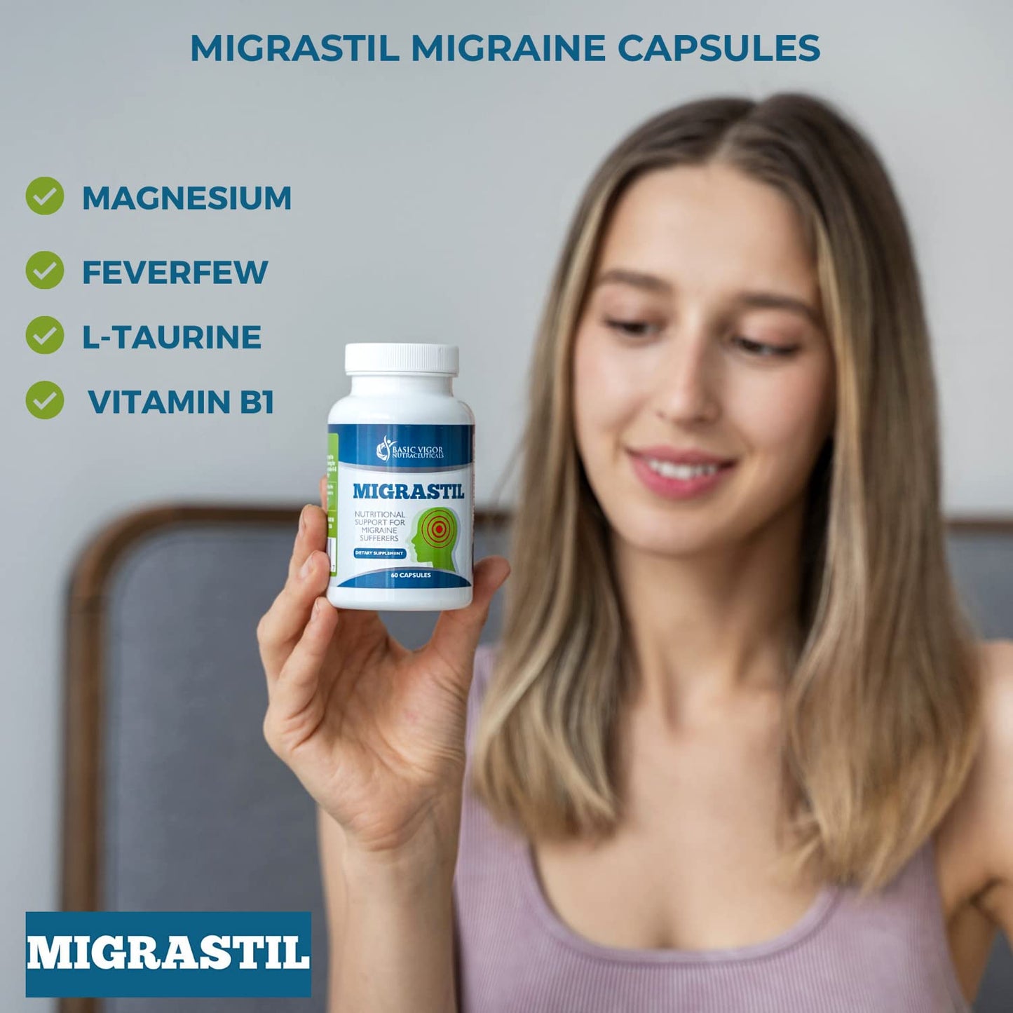 Migraine Stick & Migrastil Migraine Relief Capsules Bundle Basic VigorBuy Supplements Australia