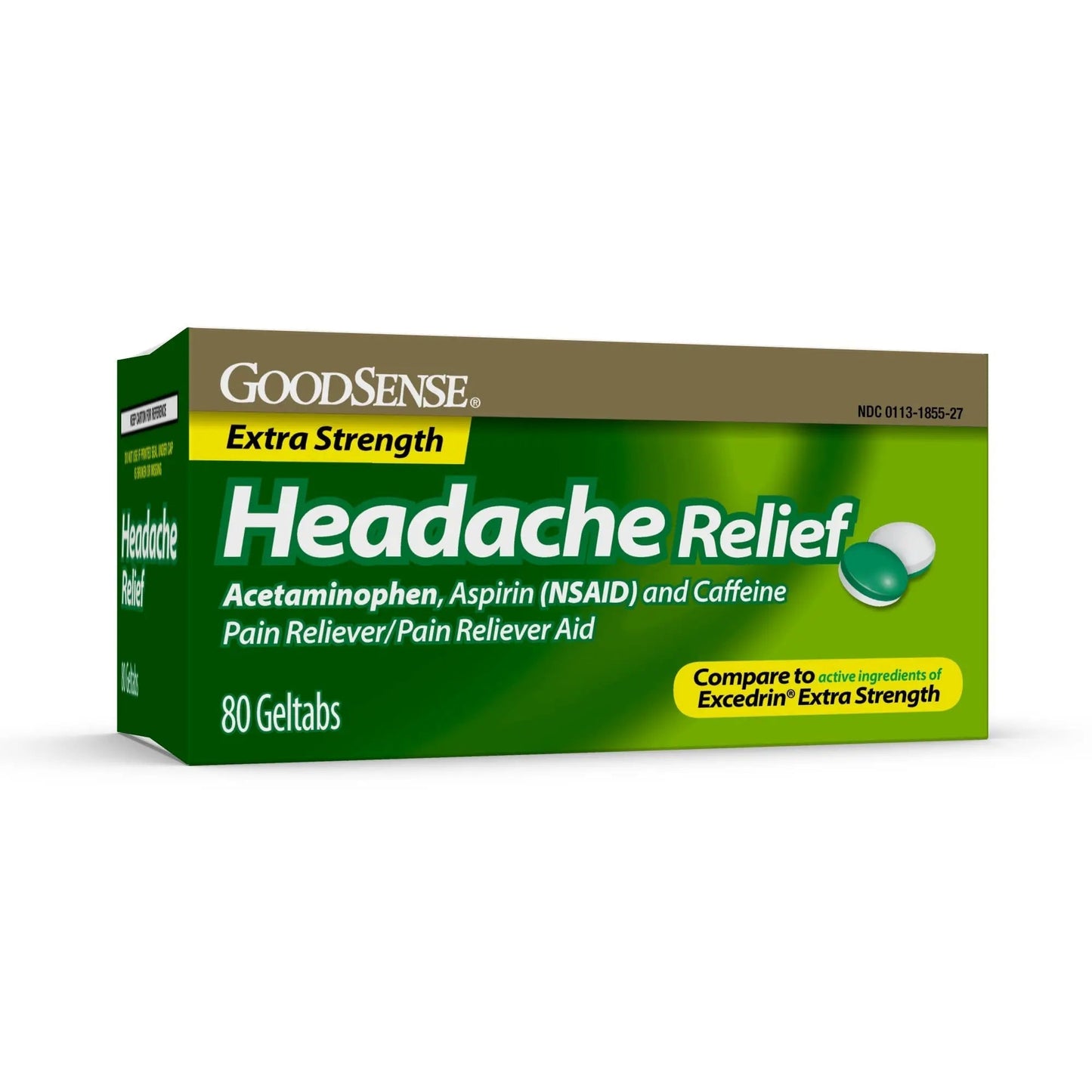 GoodSense Extra Strength Headache Relief Geltabs, Acetaminophen, Aspirin (NSAID) and Caffeine, 80 Count GoodSenseBuy Supplements Australia
