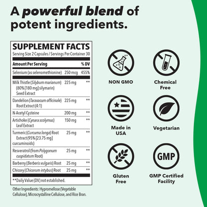 LifeSeasons Puri-T - Liver Cleanse & Detox Support Supplement - Resveratrol, N-Acetyl Cysteine, Milk Thistle, Artichoke & Turmeric - Supports Tissue Regeneration & Healthy Bile Flow - 60 Capsules LifeSeasons buy supplements Au