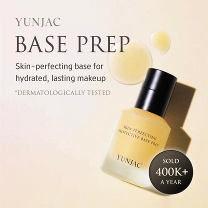 YUNJAC Base Prep Korean Primer (1.35 fl oz) – Silicone-Free Grip Makeup Base, Serum Texture for Radiant Skin, Long-Lasting Glow with Rice Ferment, Ceramide, Niacinamide, Squalane YUNJACBuy Supplements Australia