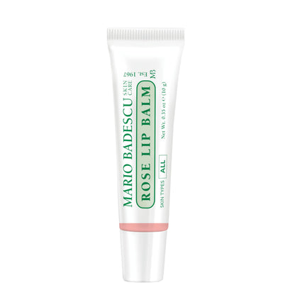 Mario Badescu Moisturizing Rose Lip Balm for Dry Cracked Lips, Infused with Coconut Oil and Shea Butter