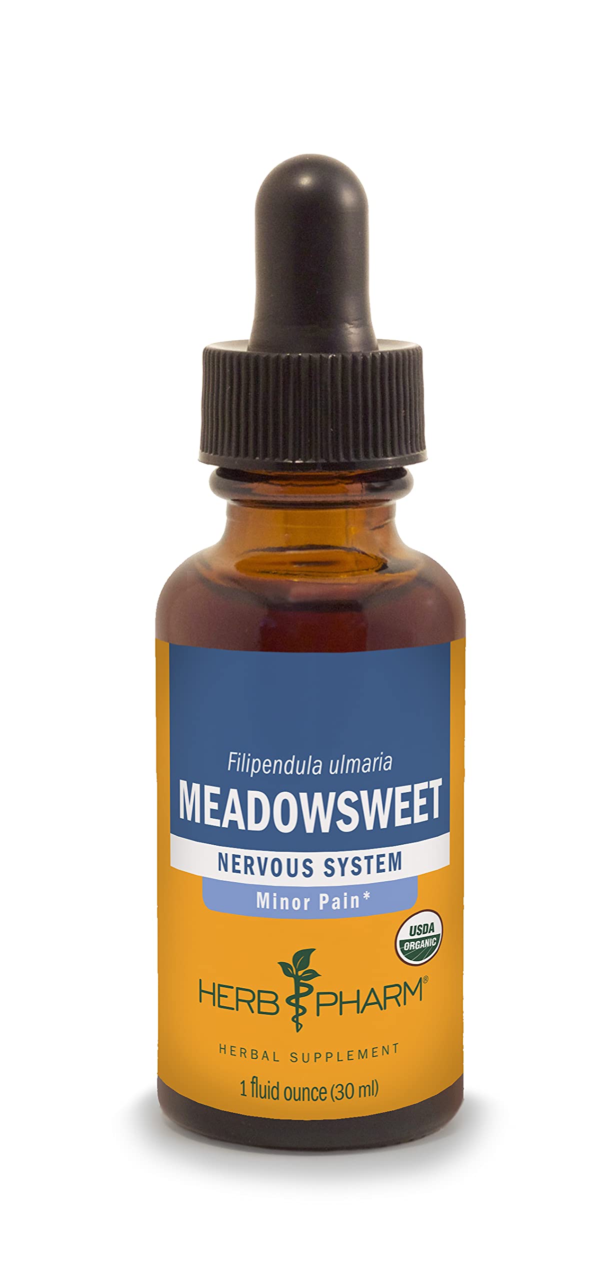 Herb Pharm Certified Organic Meadowsweet Liquid Extract for Minor Pain - 1 Ounce (DMEAD01) Herb PharmBuy Supplements Australia