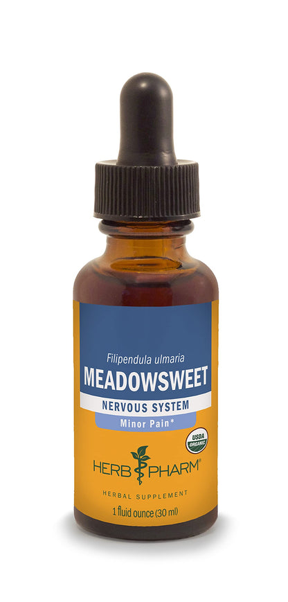 Herb Pharm Certified Organic Meadowsweet Liquid Extract for Minor Pain - 1 Ounce (DMEAD01) Herb PharmBuy Supplements Australia