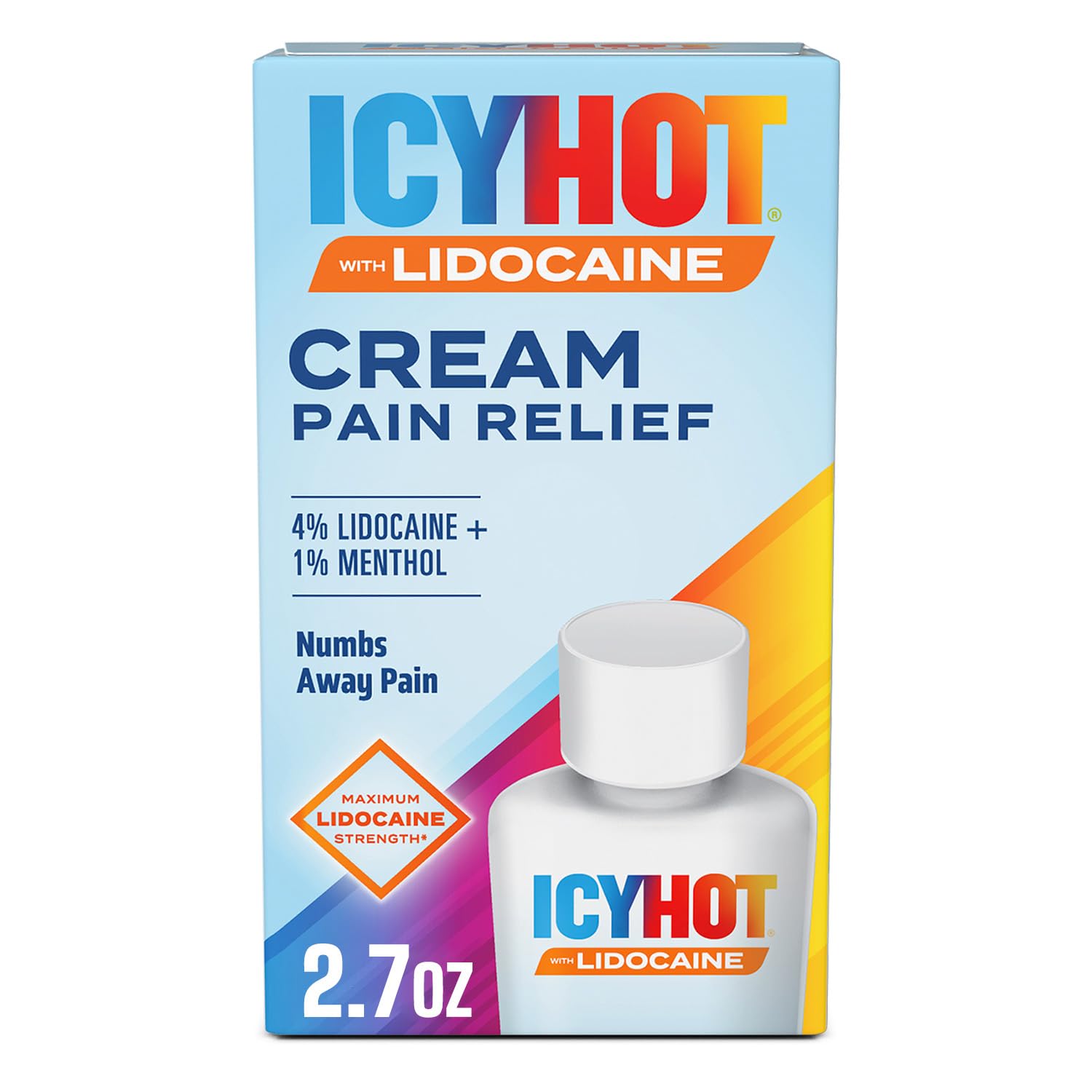 Icy Hot Max Strength Pain Relief Cream with Lidocaine Plus Menthol, 2.7 Ounces Icy HotBuy Supplements Australia