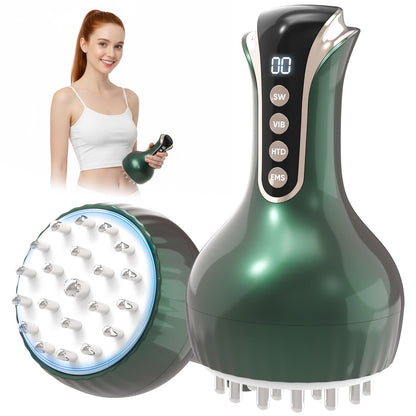 chufa Lymphatic Drainage Massager – 3-in-1 Microcurrent, Heat & Vibration Cellulite Massager for Legs/Arms/Belly, 35-Speed Adjustable, Rechargeable & Portable chufa buy supplements Au