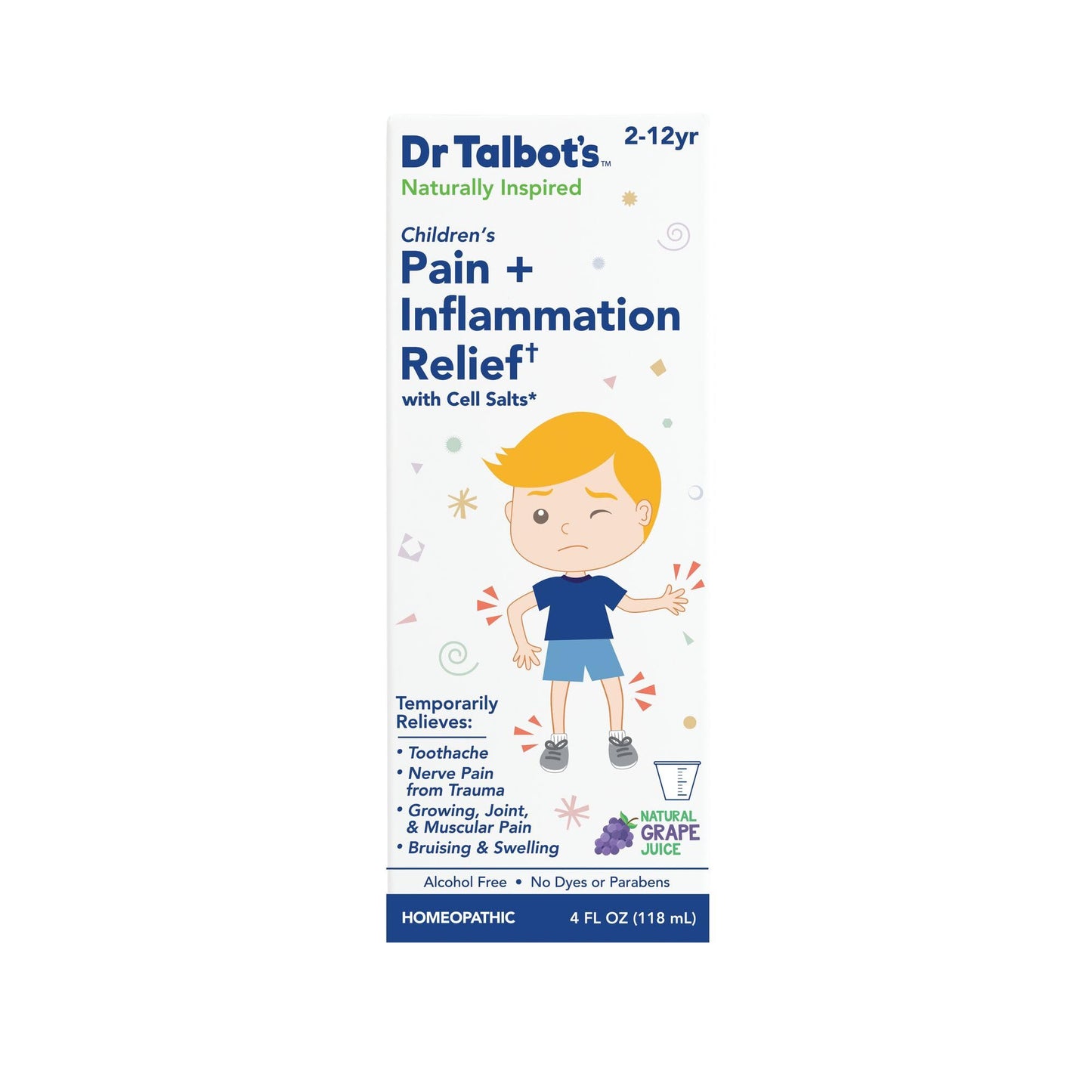 Dr. Talbot's Pain + Inflammation Relief Liquid Medicine for Children, Includes Dosage Cup, Grape Juice Flavor, 4 Fl Oz (Packaging May Vary) Dr. Talbot'sBuy Supplements Australia