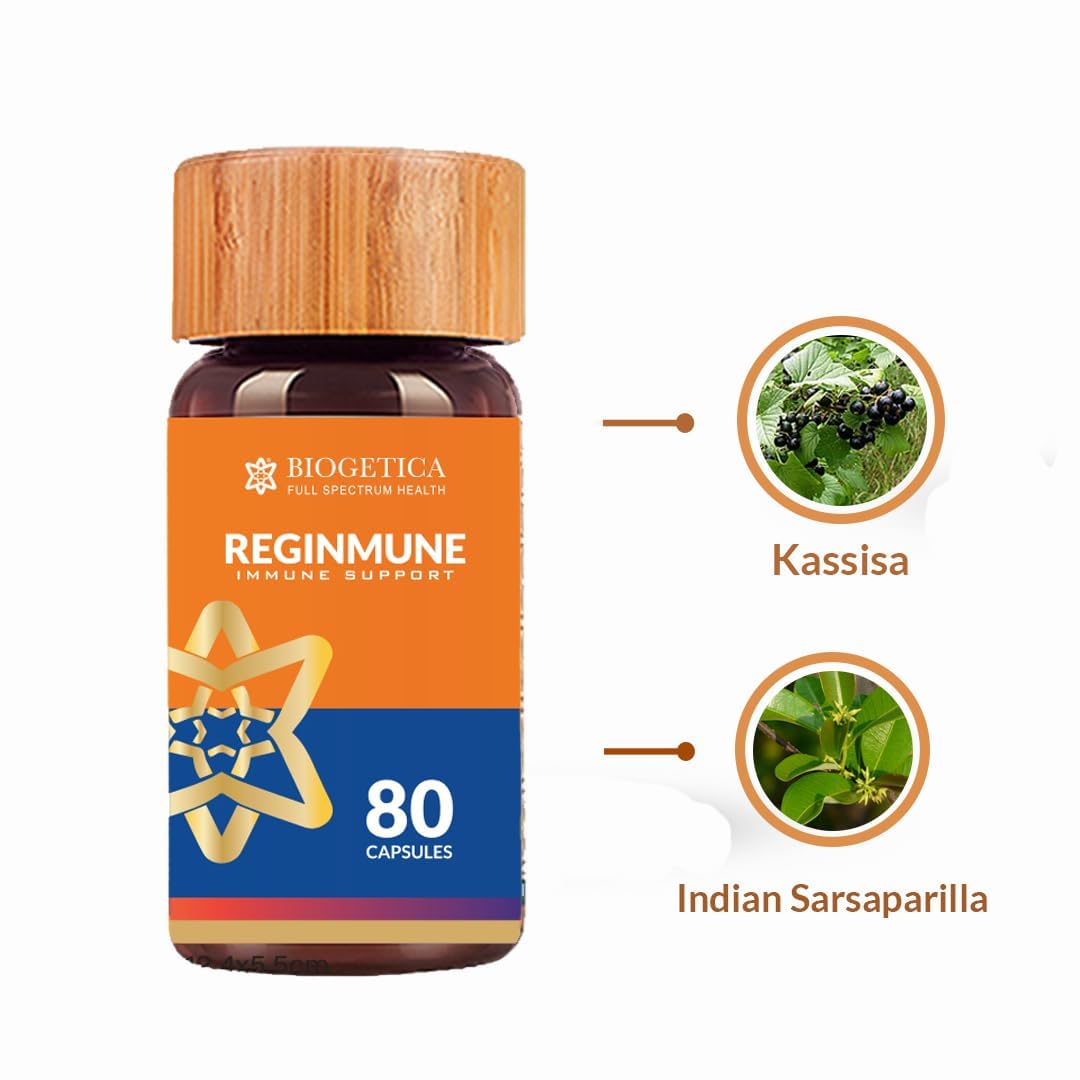 Biogetica Reginmune - Natural Immune Support Care Daily Boost Immune System Booster - 80 Capsules Biogetica buy supplements Au