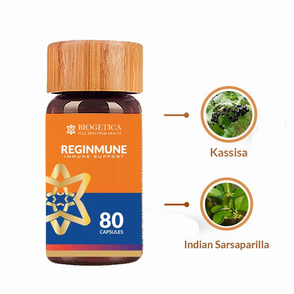Biogetica Reginmune - Natural Immune Support Care Daily Boost Immune System Booster - 80 Capsules Biogetica buy supplements Au