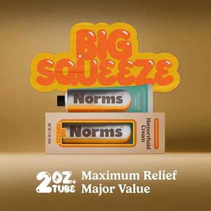 Norms Hemorrhoid Treatment Cream, Max Strength 5% Lidocaine, Rapid Relief for Hemorrhoidal Pain, Swelling, Itching, with Phenylephrine HCL, Aloe & Glycerin – Big Squeeze 2oz Tube NormsBuy Supplements Australia