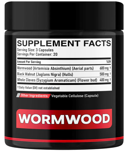 DEDICAD 1500mg Wormwood Capsules with Black Walnut & Cloves - Artemisia Annua Supplement for Immunity - 60 Vegan Capsules DEDICAD buy supplements Au