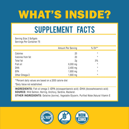 Omega 3 Fish Oil with Maximum EPA DHA - Supports Brain, Liver, Heart & Immunity - Made in The USA - 150 Softgels MOM NUTRIX buy supplements Au