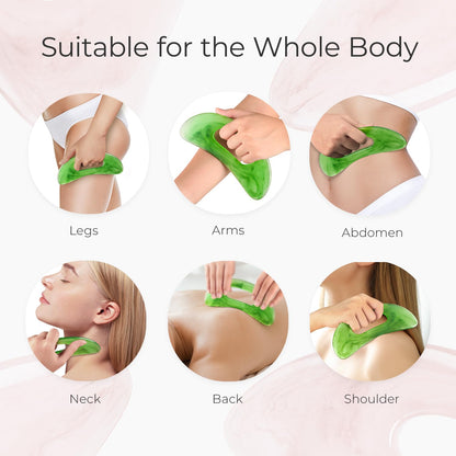 Scienlodic Body Gua Sha Massage Tool with Handle, Larger Guasha Tool for Back Neck Face Leg Massage, Lymphatic Drainage, Cellulite Remove Scienlodic buy supplements Au