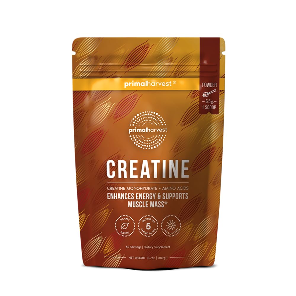Primal Harvest Creatine Powder Supplement for Men and Women's Fitness, Workouts, and Muscle Growth, to Help Promote Recovery, Strength, Energy, and Endurance (1) Primal Harvest buy supplements Au