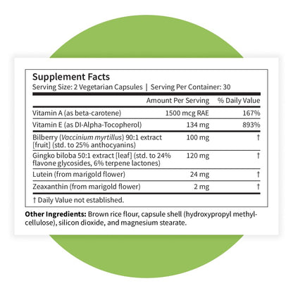 Pattern Wellness Vision Complex Supplement – Daily Eye & Visual Function Support – Herbal Extract & Vitamin Blend – 60 Vegan Capsules Pattern WellnessBuy Supplements Australia