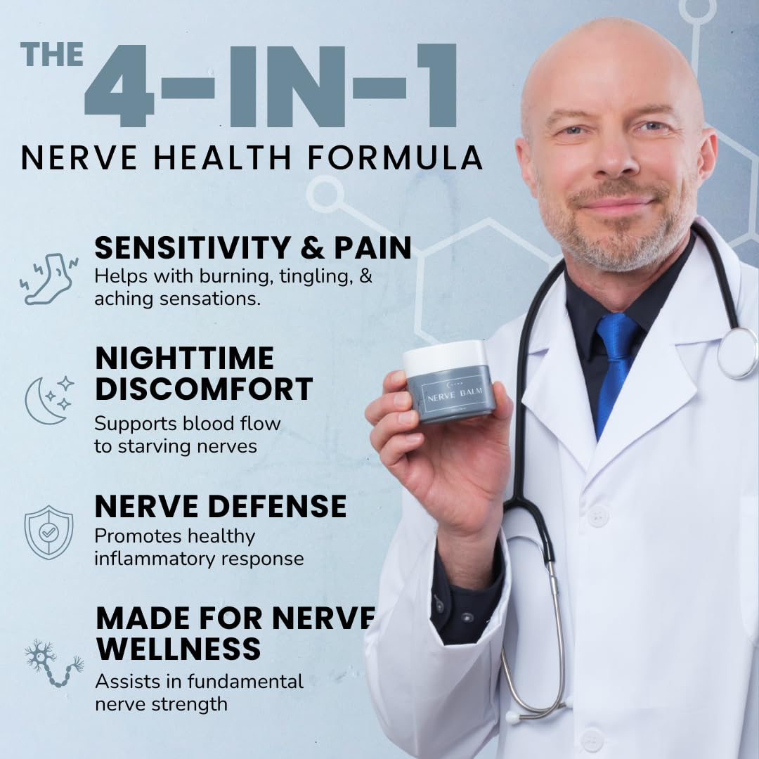Lune Nerve Balm – Neuropathy Cream for Burning, Tingling & Numbness in Feet & Hands | Natural Nerve Pain Relief Cream with Arnica, Vitamin B6 & Magnesium | 3.4 oz LuneBuy Supplements Australia