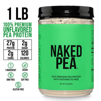 NAKED Pea - Pea Protein Isolate - Plant Based, Vegetarian & Vegan Protein. NSF Certified, Easy to Digest, Non-GMO, No Lactose