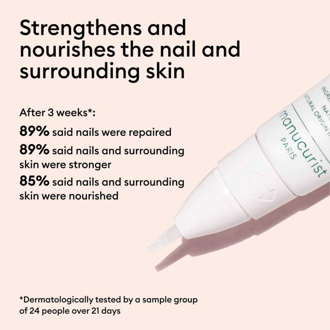 Manucurist Concentré Perfecteur - Nourishing and Fortifying Nail Pen - Vegan & Made in France - 1-in-2 Nail Care Treatment On-the-go