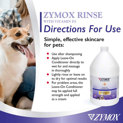 ZYMOX Leave-in Conditioner with Vitamin D3 for Cats & Dogs, 1gal Zymox buy supplements Au