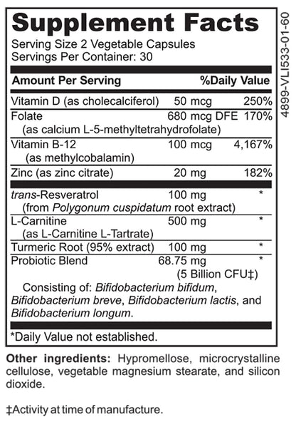 DrFormulas Mood Boost Probiotics for Stress and Calm, Methylfolate for Kids, Women, Men | Nexabiotic Supplement with Bifidobacterium and B-12, 60 Count DrFormulasBuy Supplements Australia