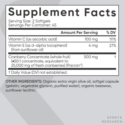 Sports Research® Supplements for Women Pack - Women's Probiotics with Prebiotics 65 Billion CFU (30 Capsules) and Cranberry Fruit Complex Supplement (90 Softgels) Sports Research buy supplements Au