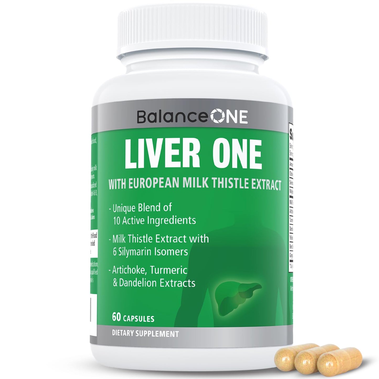 Balance ONE Liver Support Supplement with Milk Thistle, Molybdenum, Dandelion Root & Choline – Liver Health, Detox Pathway & Antioxidant Support – Vegan Capsules, 1 Month Supply – Liver One Balance ONE buy supplements Au