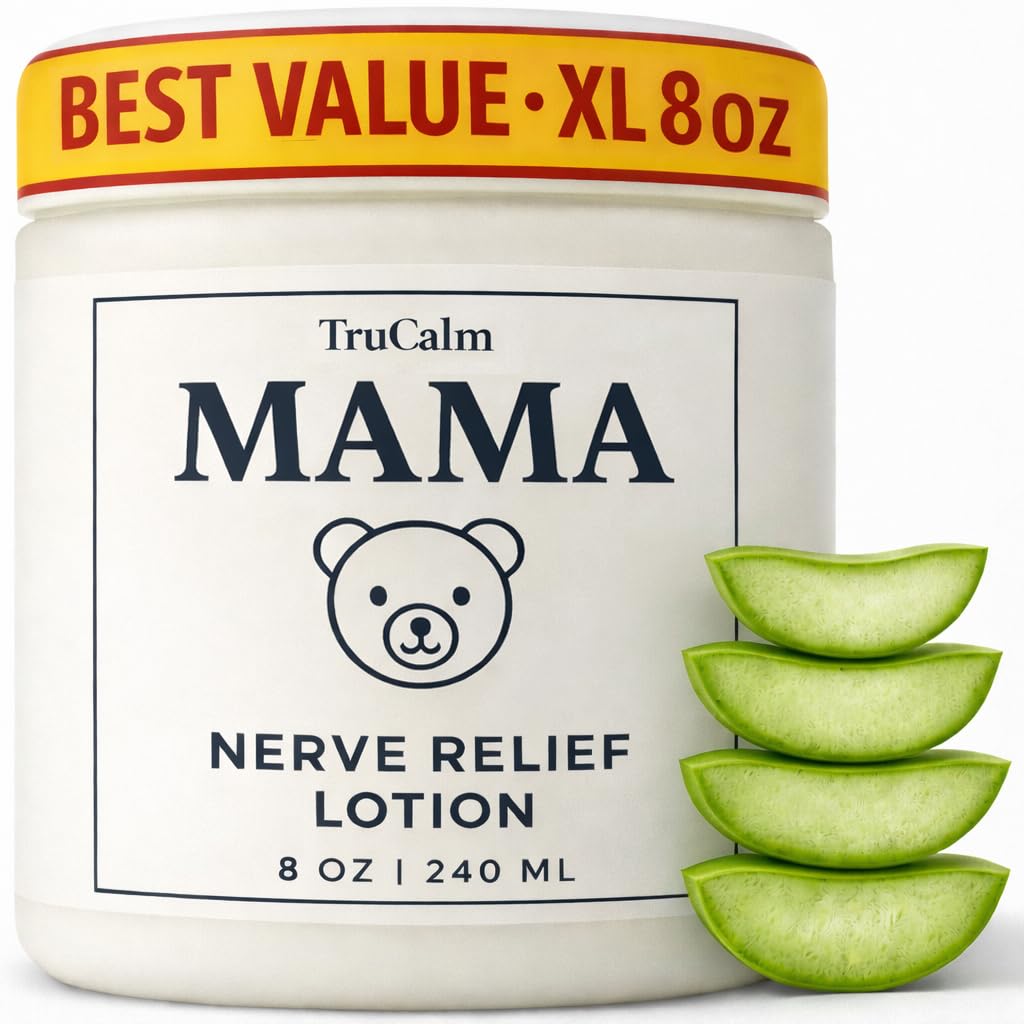 Mama Lotion – Neuropathy Nerve Relief Cream with Magnesium Chloride - Maximum Strength Comfort for Feet, Hands, Legs, Toes - Fast-Absorbing and Non-Greasy Formula for Food and Leg Comfort - 8 Oz TruCalm MamaBuy Supplements Australia