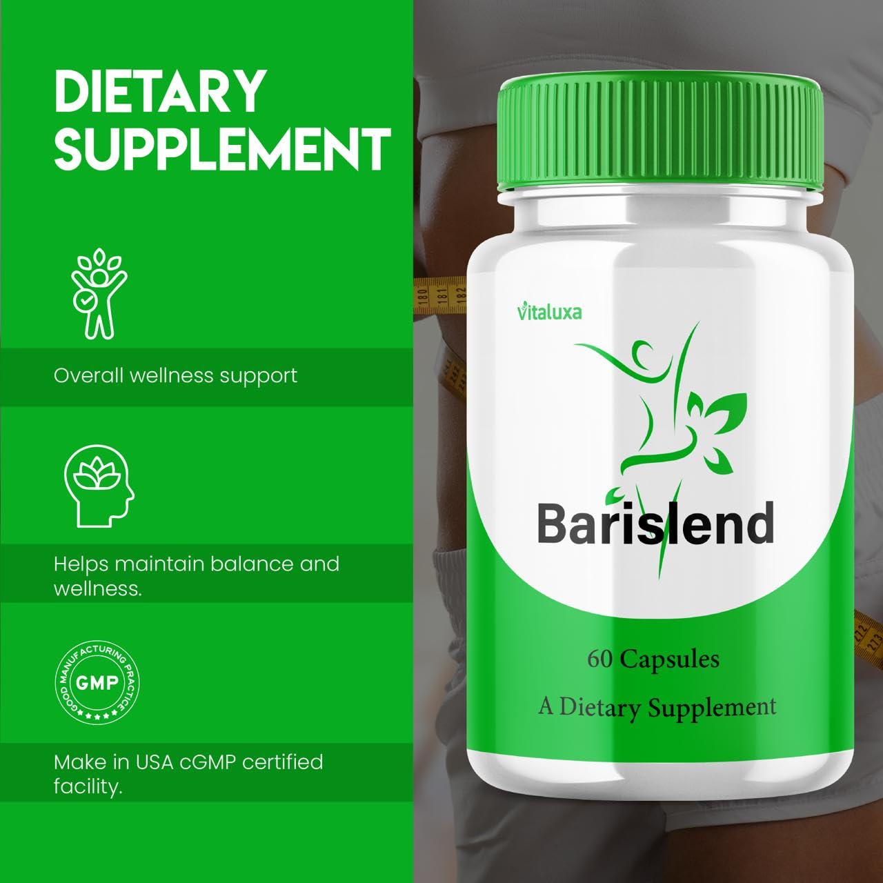 Barislend Capsules, Barisland Pills Pink Salt Blend for Women, Barislends Maximum Strength Supplement Official Advanced Formula Natural Energy Fitness Support, Bari Slend Review (60 Capsules) Vitaluxa buy supplements Au