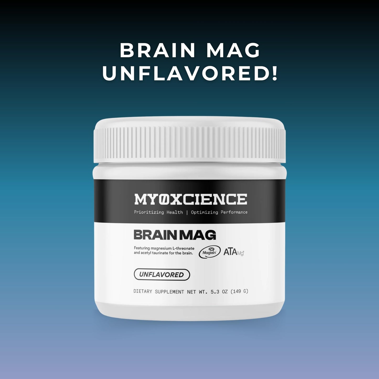 MYOXCIENCE Brain Mag | Magnesium L-Threonate Magtein & Magnesium Glycinate Powder (Unflavored) (60 Servings) MYOXCIENCE buy supplements Au