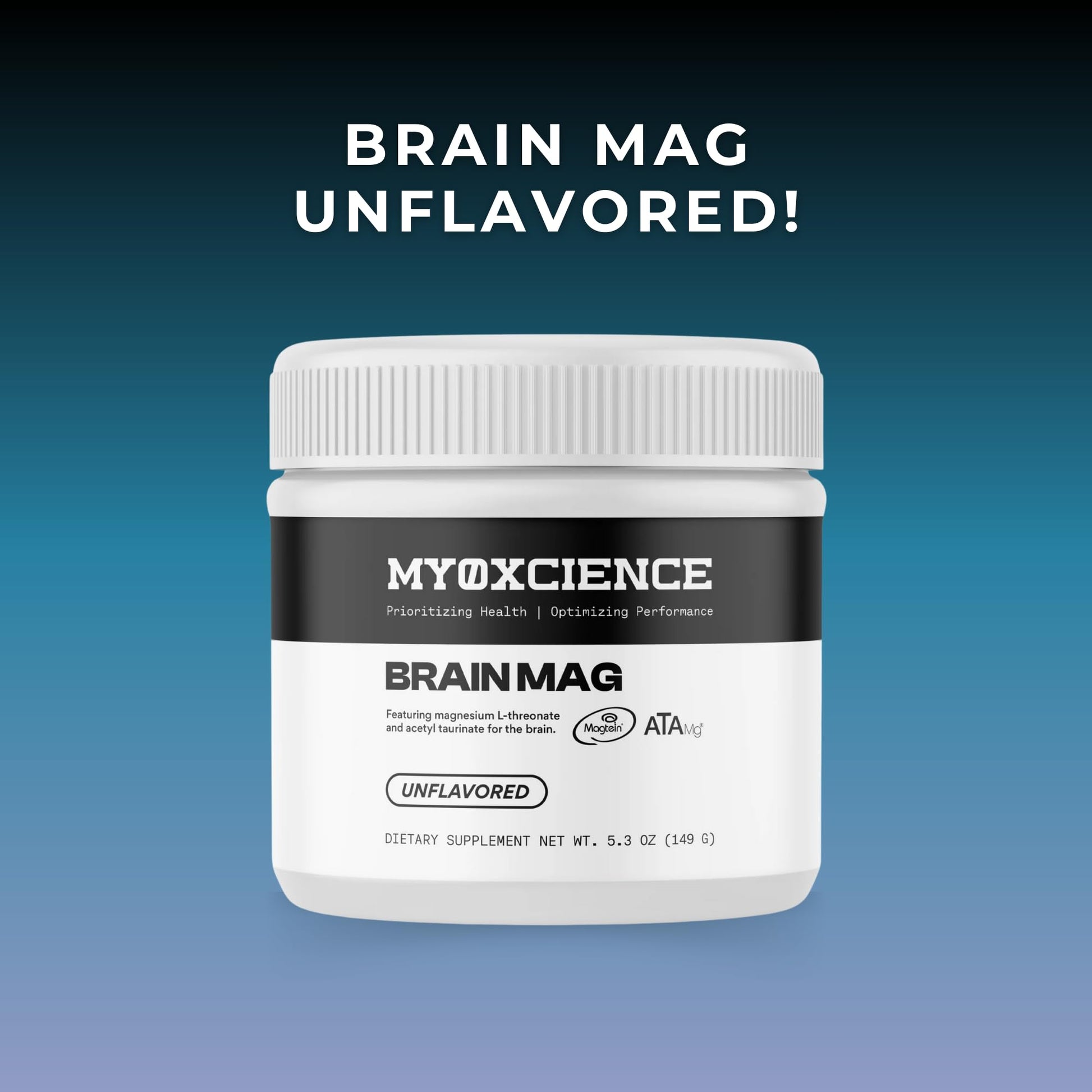 MYOXCIENCE Brain Mag | Magnesium L-Threonate Magtein & Magnesium Glycinate Powder (Unflavored) (60 Servings) MYOXCIENCE buy supplements Au