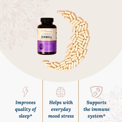 Live Conscious KSM-66 Ashwagandha Supplement w/L Theanine & AlphaWave - ZenWell Everyday Stress Relief, Cognitive, Brain Health
