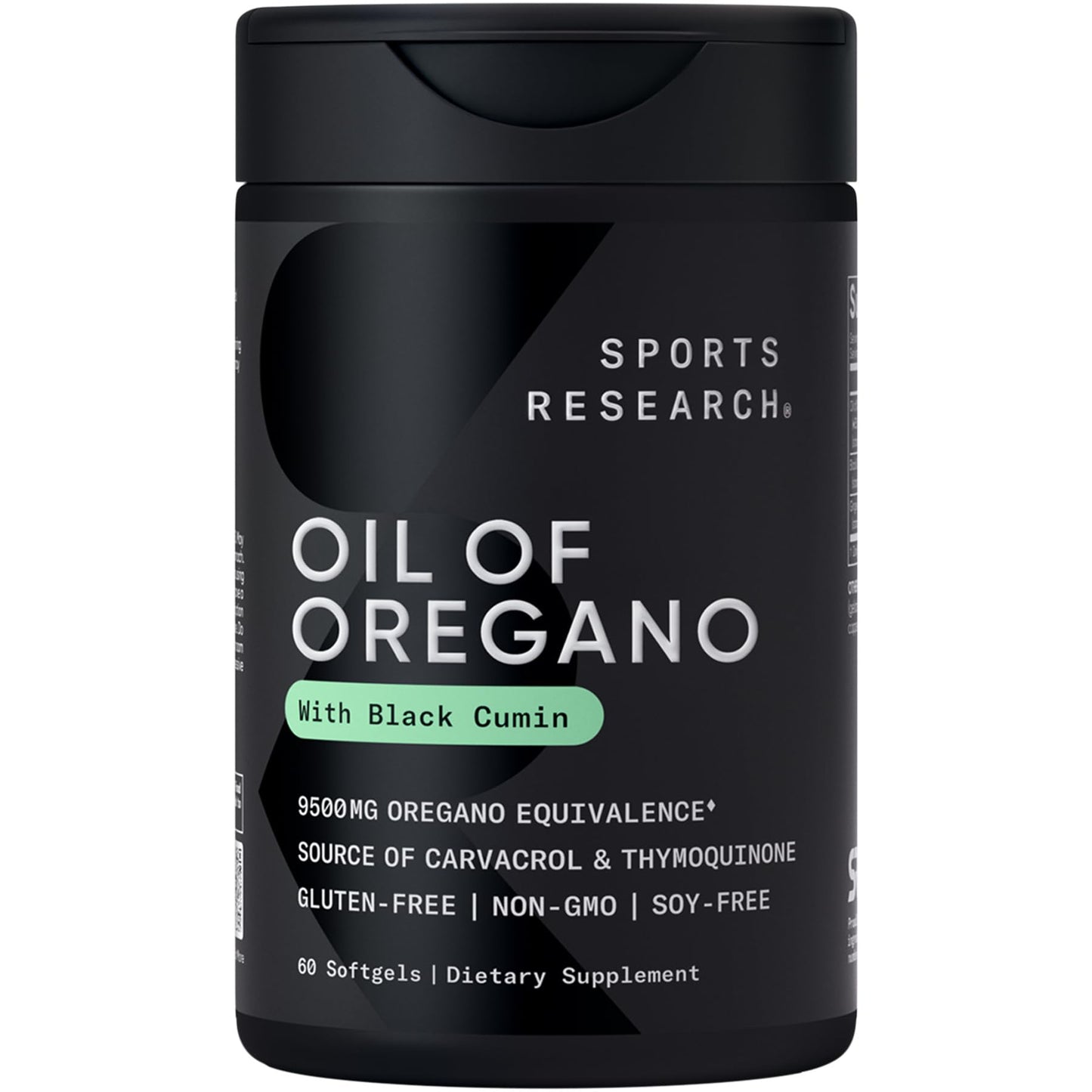 Sports Research® Oil of Oregano 9500mg w/Black Seed Oil & Coconut MCT Oil - Antioxidant Combination Supplement Rich in Thymoquinone & Carvacrol - Gluten Free · Non-GMO - 60 Softgels Sports Research buy supplements Au