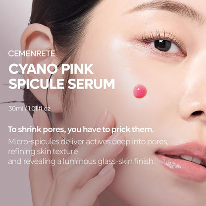 Dr.Melaxin Cyano Pink Spicule Niacinamide Serum – Vitamin B12 Pore Minimizer, Liquid Microneedle Facial Treatment