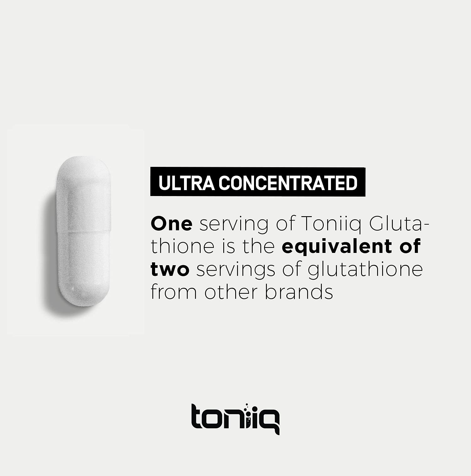 Toniiq Ultra High Strength Glutathione Capsules - 1000mg Concentrated Formula - 98%+ Highly Purified and Bioavailable - Non-GMO Fermentation - 120 Capsules Reduced Glutathione Supplement Toniiq buy supplements Au