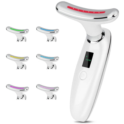 VRAIKO Lilac 7-in-1 Beauty Massager for Face and Neck - Jawline Lifting & Firming - Face Lymphatic Drainage Massager for Anti Aging Wrinkle, Forehead Lines, and Dark Circles, White VRAIKO buy supplements Au
