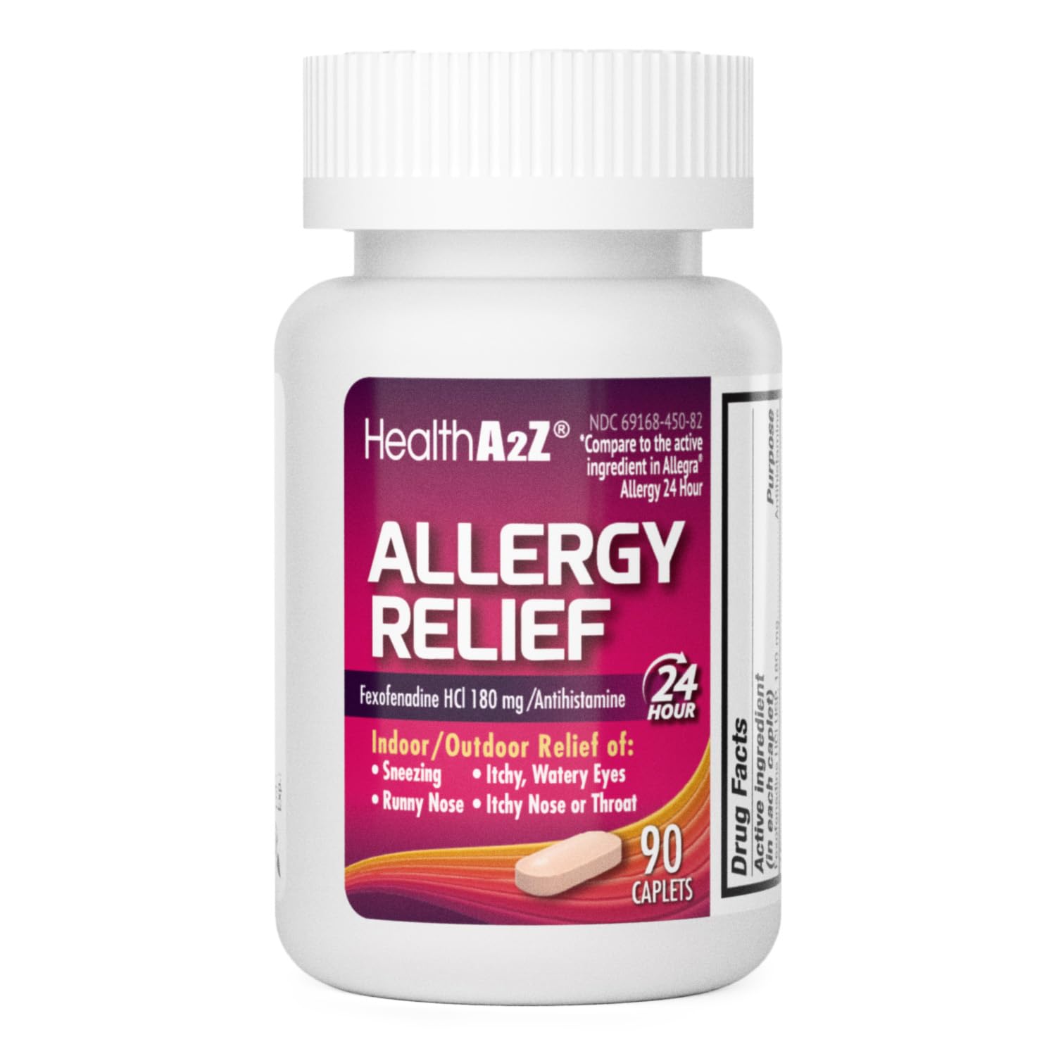 HealthA2Z Fexofenadine Hydrochloride 180mg, Antihistamine for Allergy Relief, 24-Hour Antihistamine for Allergy Relief (90 Counts) HealthA2Z buy supplements Au