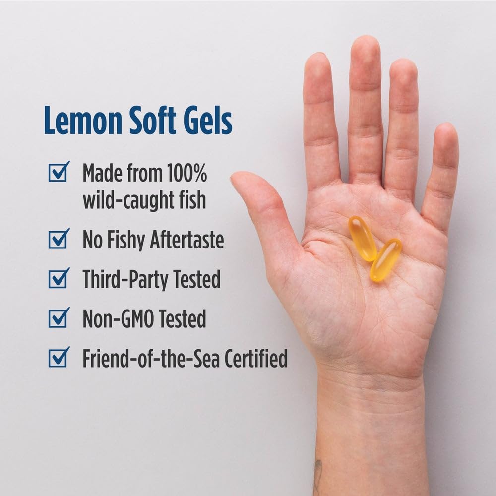 Nordic Naturals Omega-3, Lemon Flavor - 120 Soft Gels - 690 mg Omega-3 - Fish Oil - EPA & DHA - Immune Support, Brain & Heart Health, Optimal Wellness - Non-GMO - 60 Servings Nordic Naturals buy supplements Au