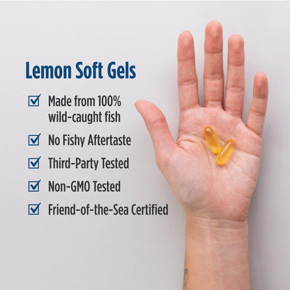Nordic Naturals Omega-3, Lemon Flavor - 120 Soft Gels - 690 mg Omega-3 - Fish Oil - EPA & DHA - Immune Support, Brain & Heart Health, Optimal Wellness - Non-GMO - 60 Servings Nordic Naturals buy supplements Au