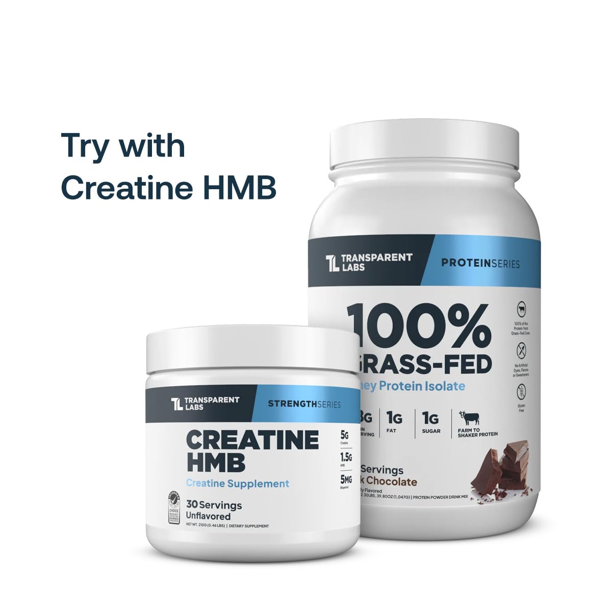 Transparent Labs Grass-Fed Whey Protein Isolate - Natural Flavor, Gluten Free Whey Protein Powder w/ 28g of Protein per Serving
