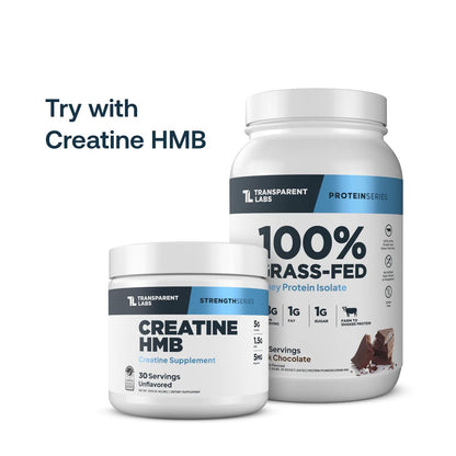 Transparent Labs Grass-Fed Whey Protein Isolate - Natural Flavor, Gluten Free Whey Protein Powder w/ 28g of Protein per Serving