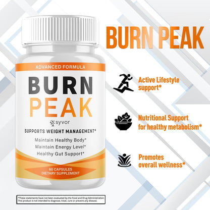 (5 Pack) Burn Peak Capsules, Official Burnpeak Pink Salt Pills with All Natural Ingredients, Advanced Health and Wellness Supplement with Premium Vitamins for Active Lifestyle Support (300 Capsules) Syvor buy supplements Au