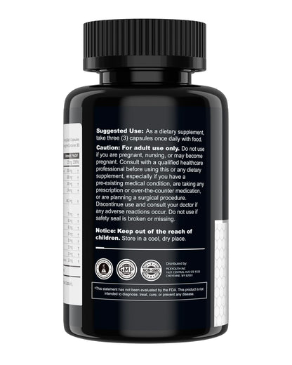 PickYouth Synergy-T Booster Supplement for Men, Total Male Performance, Liposomal Absorption System, 100% Transparency with Ashwagandha, DIM
