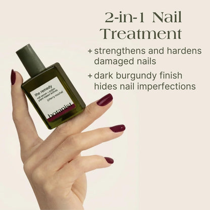 Botanist The Remedy | Nail Strengthening Polish | Repairs & Hardens Nails Damaged from Acrylics, Dip & Gel Manicures | Non-Toxic